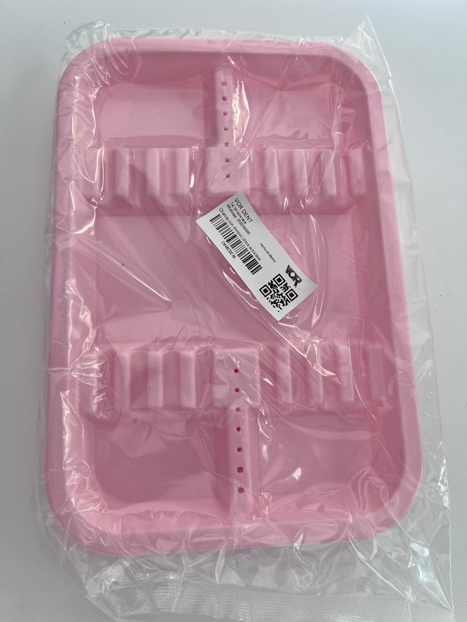 Charola división chica color rosa claro marca Vor