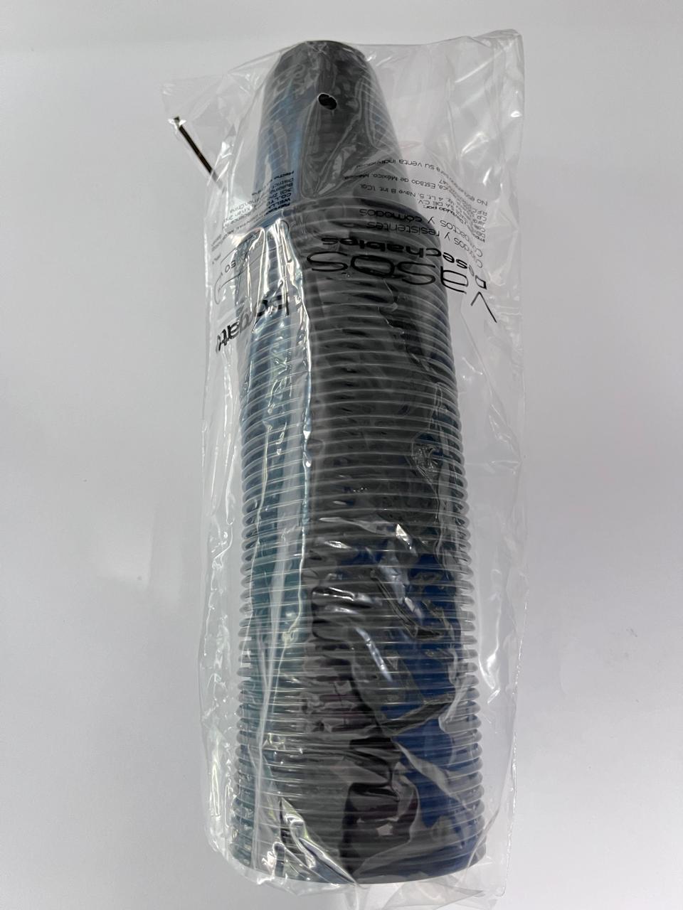 Vasos plástico color negro con 50 piezas marca Borgatta