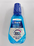 Enjuague bucal 100% sin alcohol sabor menta refrescante 250ml Oral-B