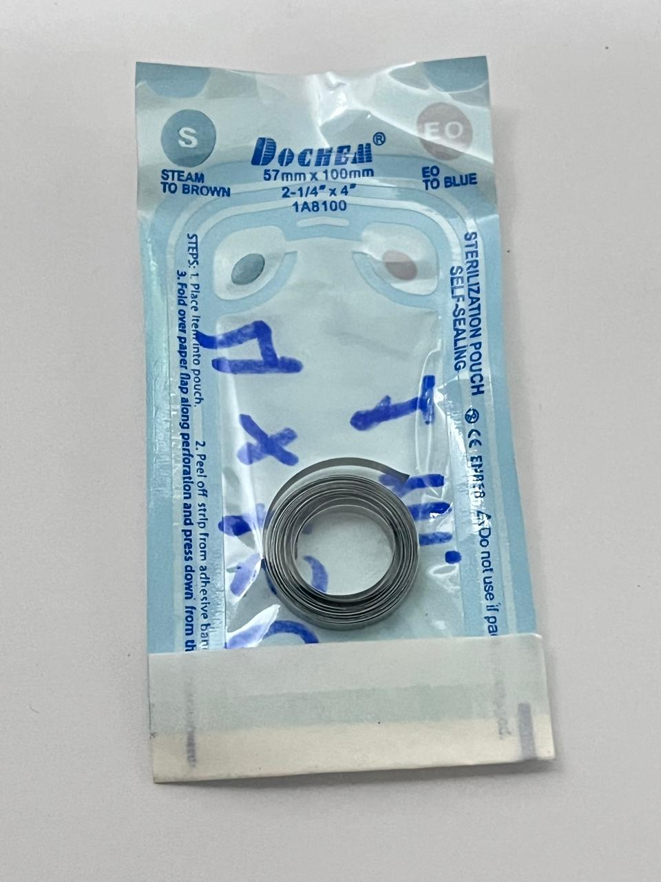 Material para banda por metro tamaño 0.10x3.80mm/4x150 marca Dentaurum
