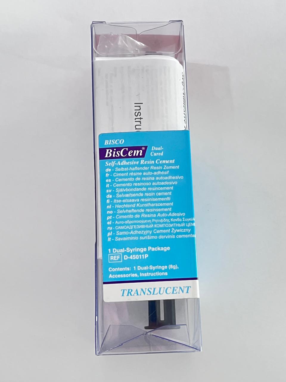 Cemento de resina autoadhesivo dual Biscem de Bisco jeringa 8 gramos