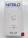 Caja guantes Nitrilo con 100 piezas Uniseal color azul cobalto tamaño chico
