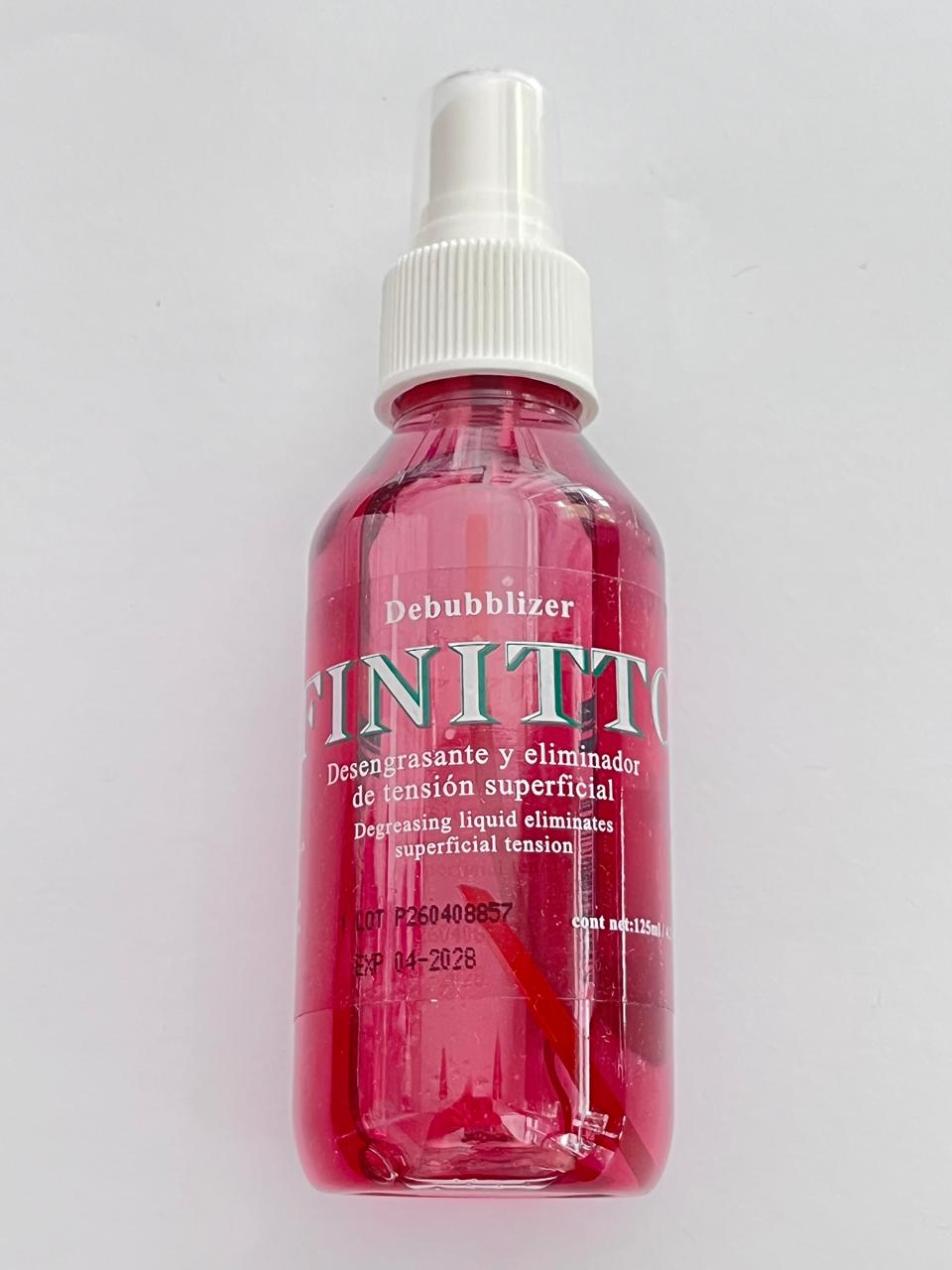 Desburbujante finitto debubblizer 125ml desengrasante y eliminador de tensión superficial marca mdc.