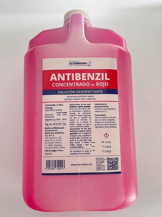 Antibenzil galón rojo 3.75 litros