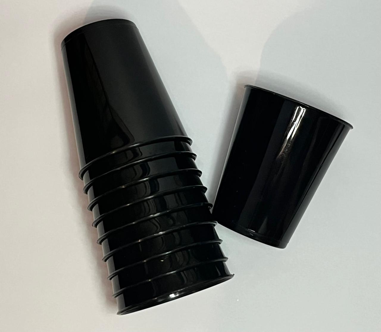 Vaso autoclavable paquete con 10 piezas marca vor color negro