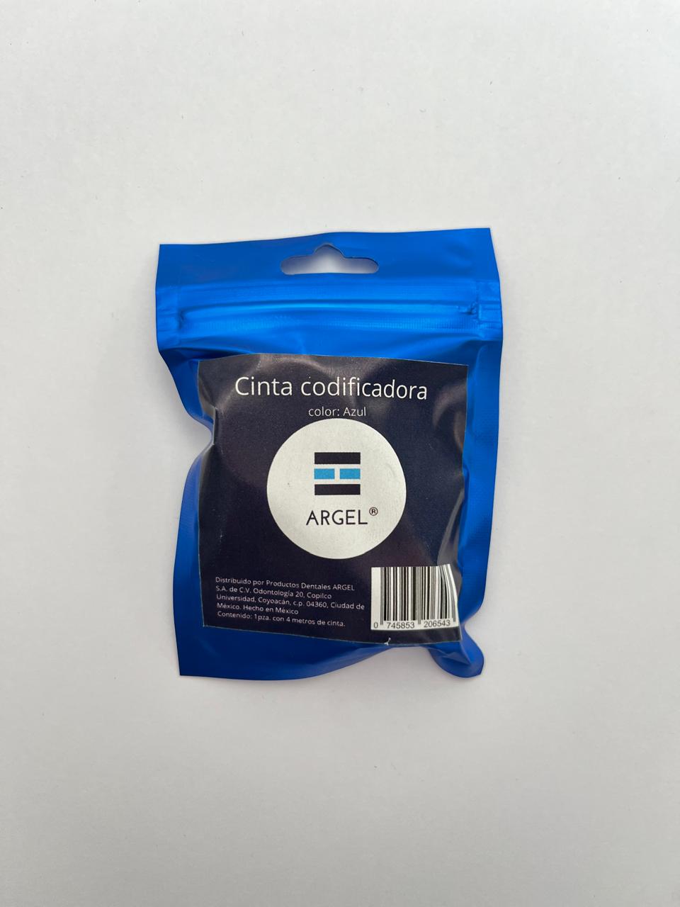 Cinta codificadora color azul marca argel