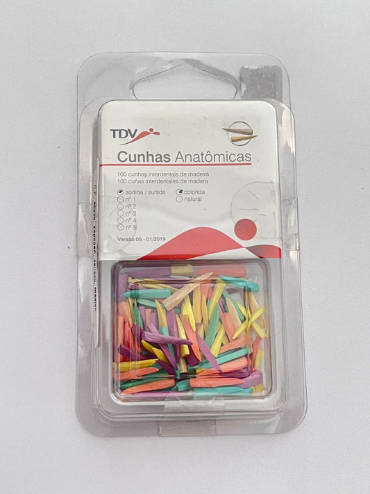 Cuñas de madera anatómicas con 100 de colores tdv T-4957C
