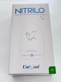 Caja guantes Nitrilo con 100 piezas Uniseal color purpura tamaño mediano