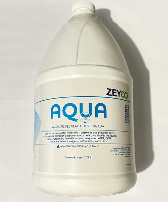 Aqua Agua tridestilada para autoclave 1 galón