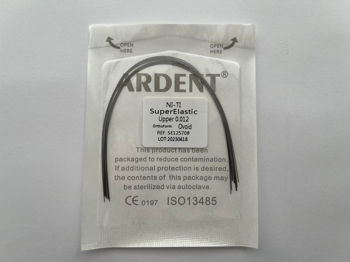 Paquete arcos niti con 10 arcos Ardent .012 superior