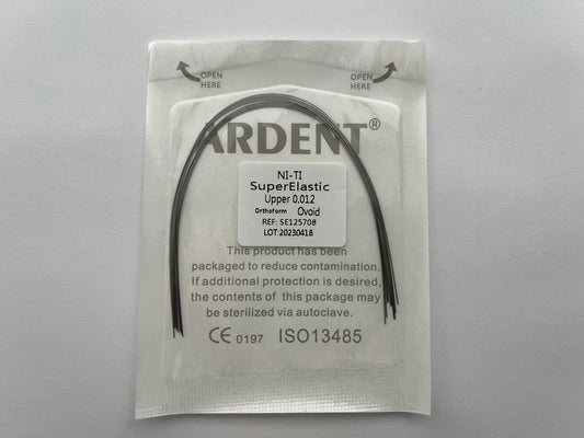 Paquete arcos niti con 10 arcos Ardent .012 superior