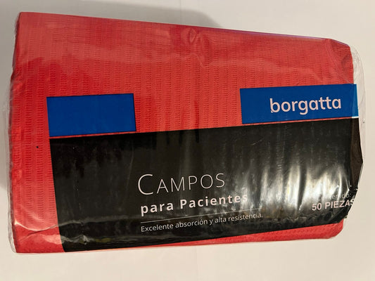 Campos borgatta paquete con 50 piezas color rojo BCRD