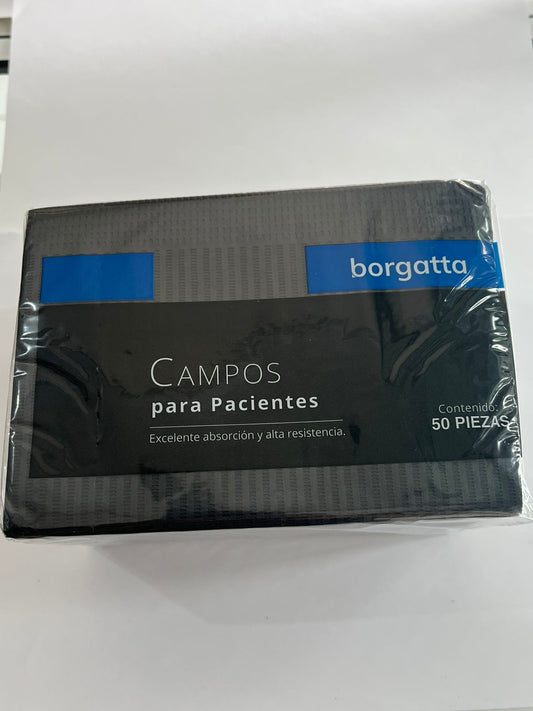Campos borgatta paquete con 50 piezas color negro BCBK