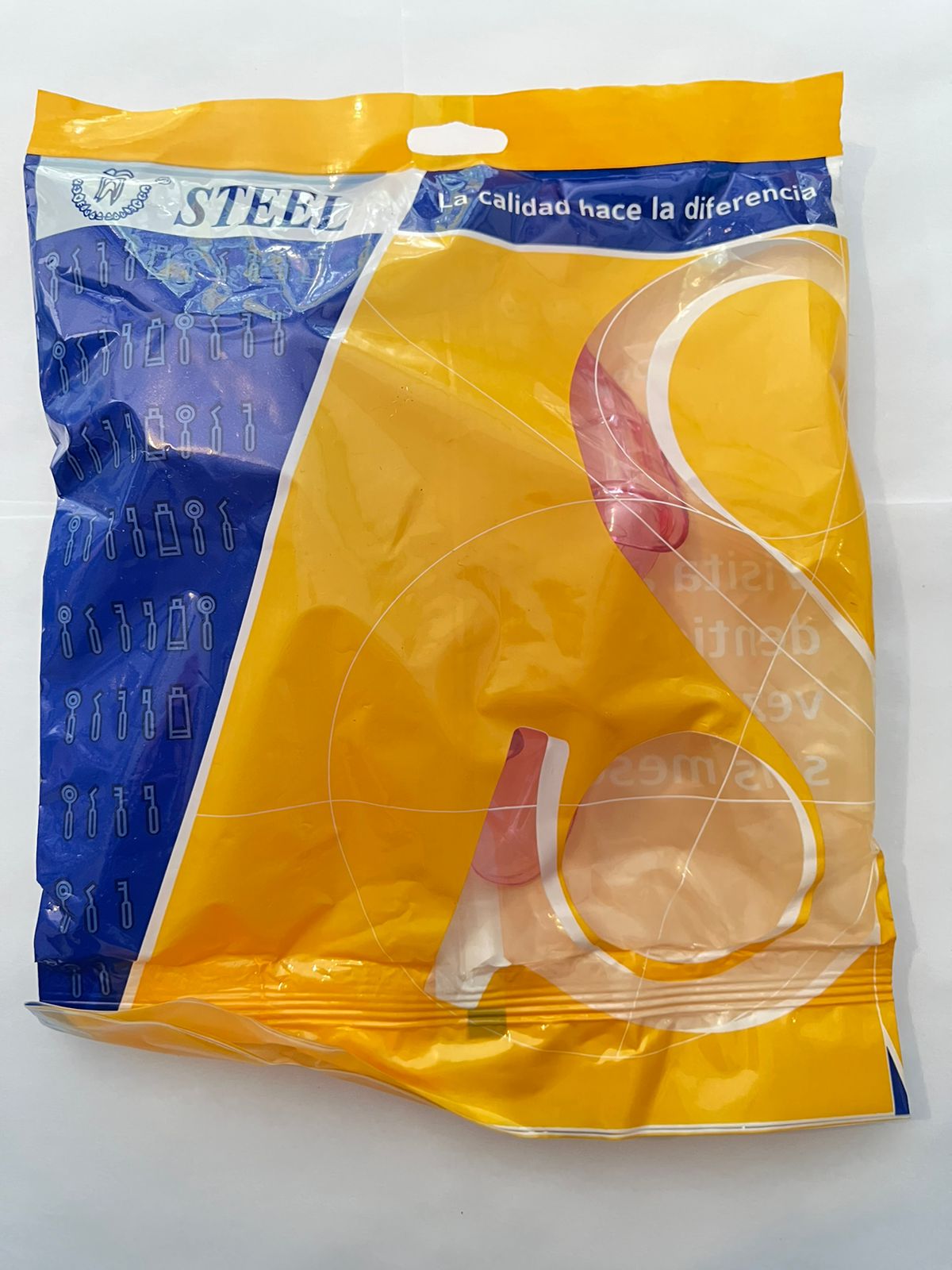 Cucharillas plásticas desdentado con 8 piezas Steel dental