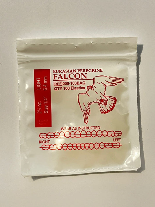 Elásticos american orthodontics por sobre Falcon 2 1/2 onzas 1/4