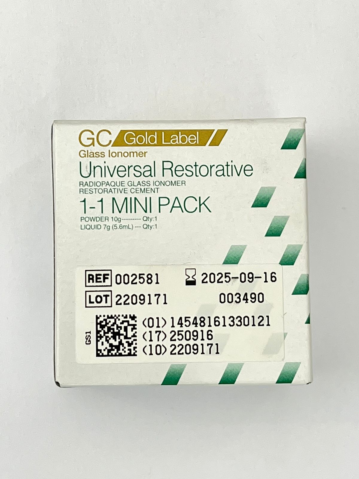 Ionómero de vidrio gc gold label fuji 2 restaurativo minipack