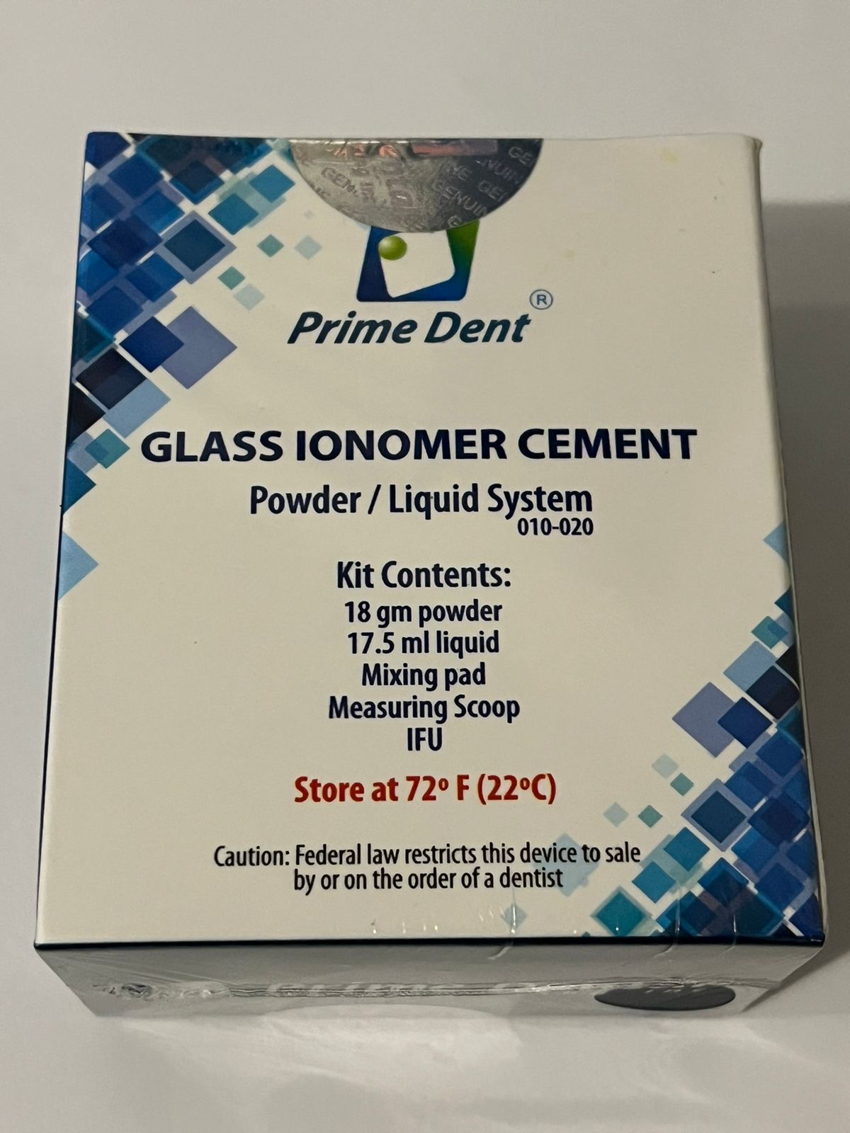 Ionómero de vidrio prime dent tipo 1 cementado