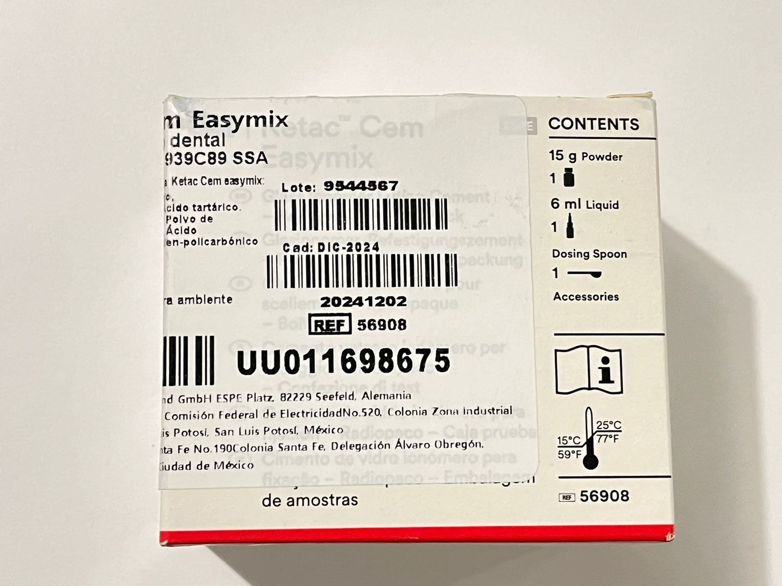Ionomero de vidrio ketac cem easy mix cementado 3m