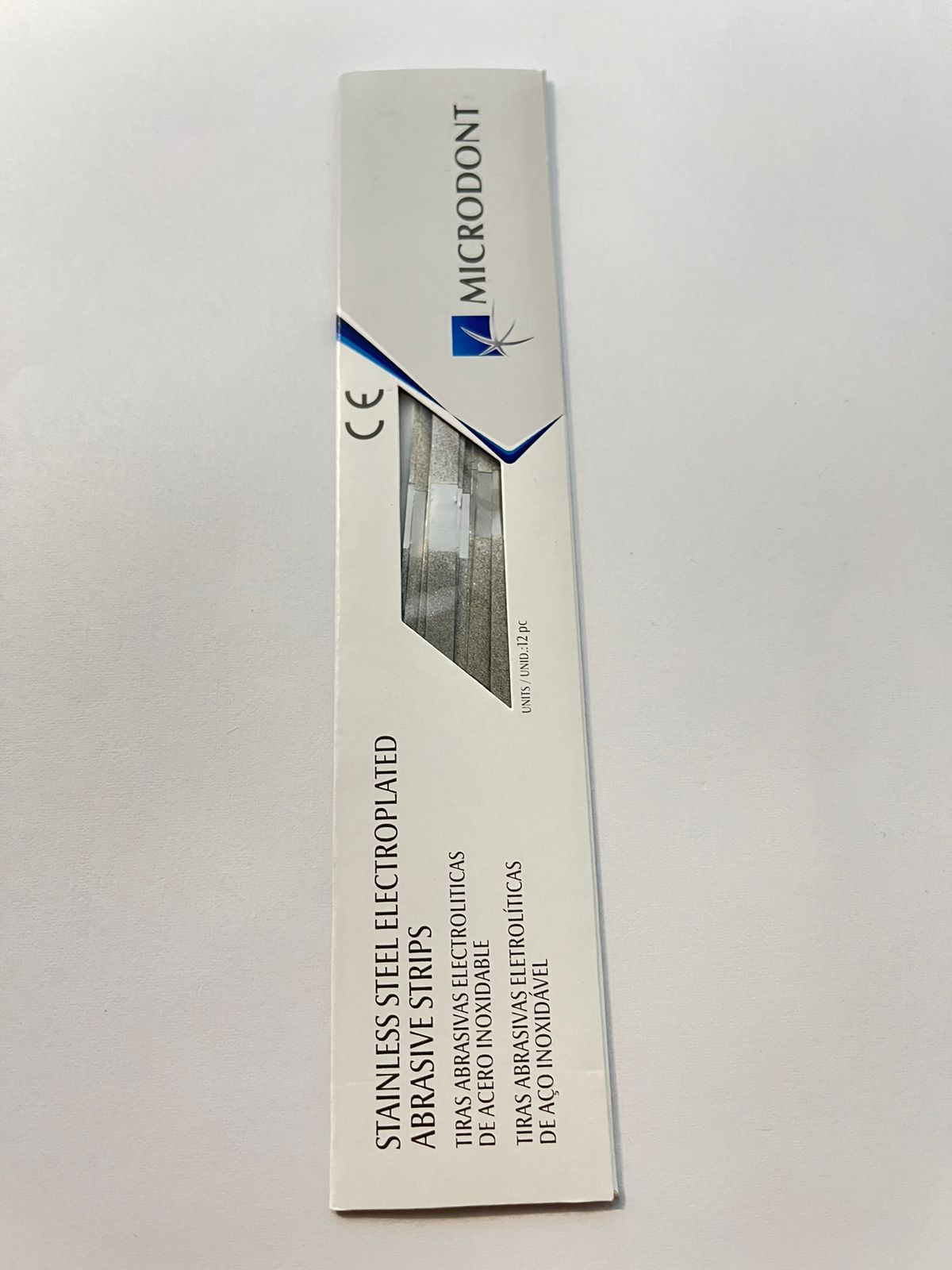 Tiras de lija abrasivas de acero inoxidable stripping paquete con 12 piezas dos luces
