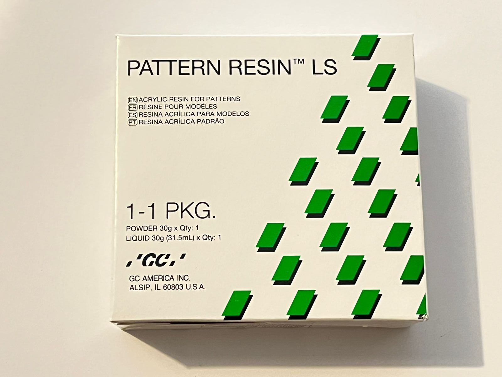 Pattern resin ls polvo 30gr líquido 31.5ml alternativa a Duralay GC