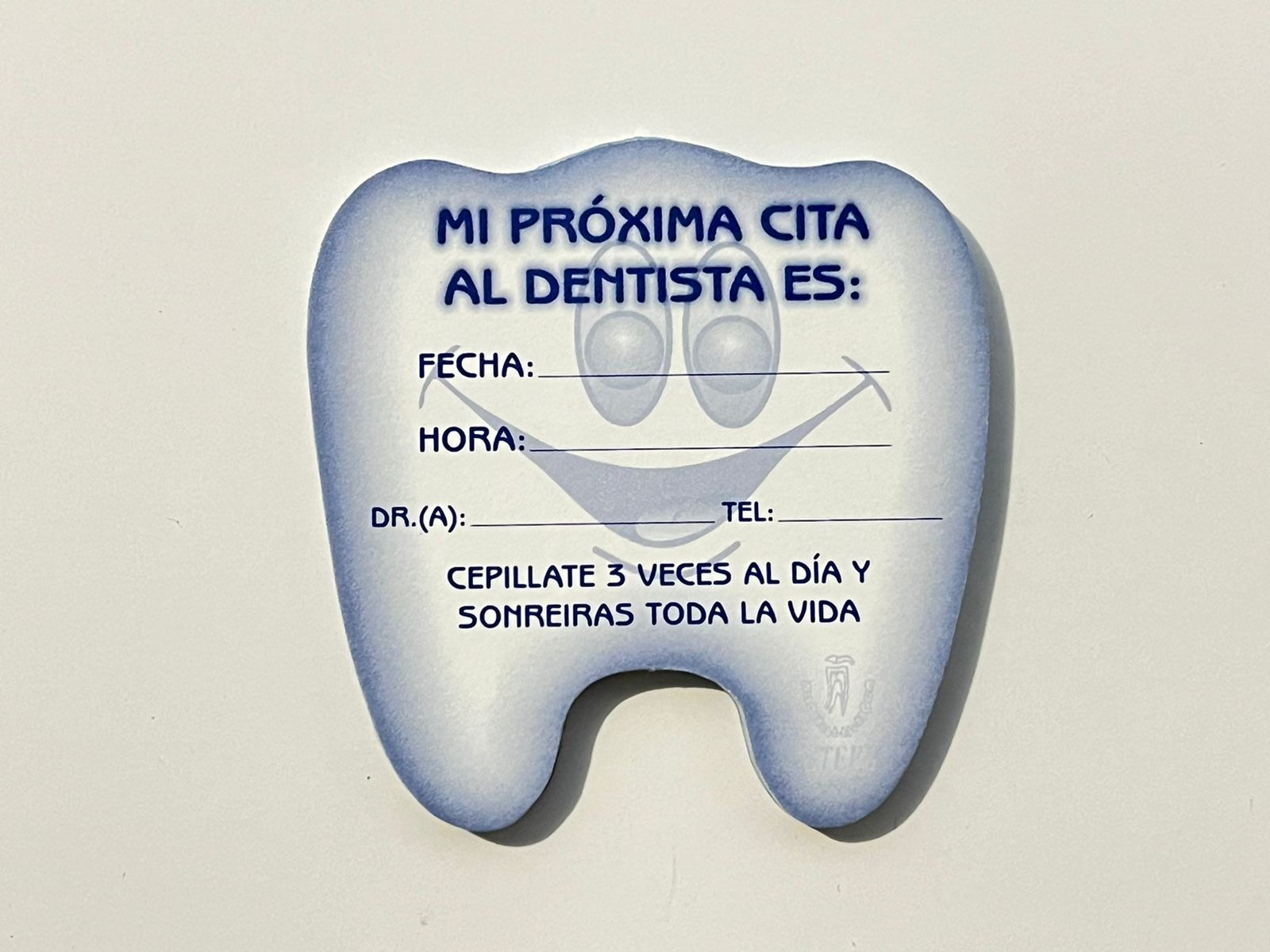 Bloc de citas recordatorio forma muelita marca steel dental