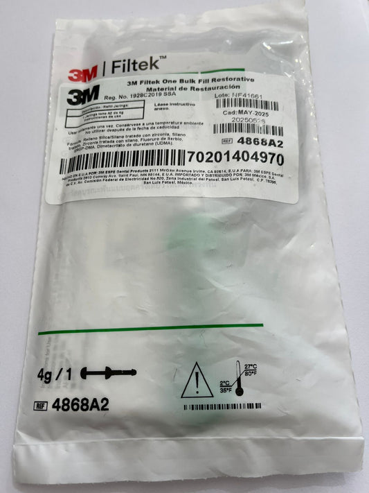 Jeringa resina one bulk fill 4 gramos color A2 marca 3M