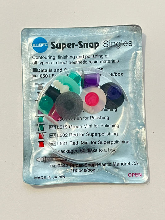 Super-snap singles discos shofu paquete con 8 piezas