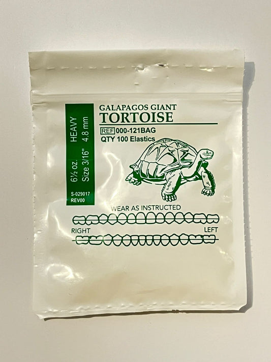 Elásticos american orthodontics por sobre Tortuga 6 1/2 onzas 3/16