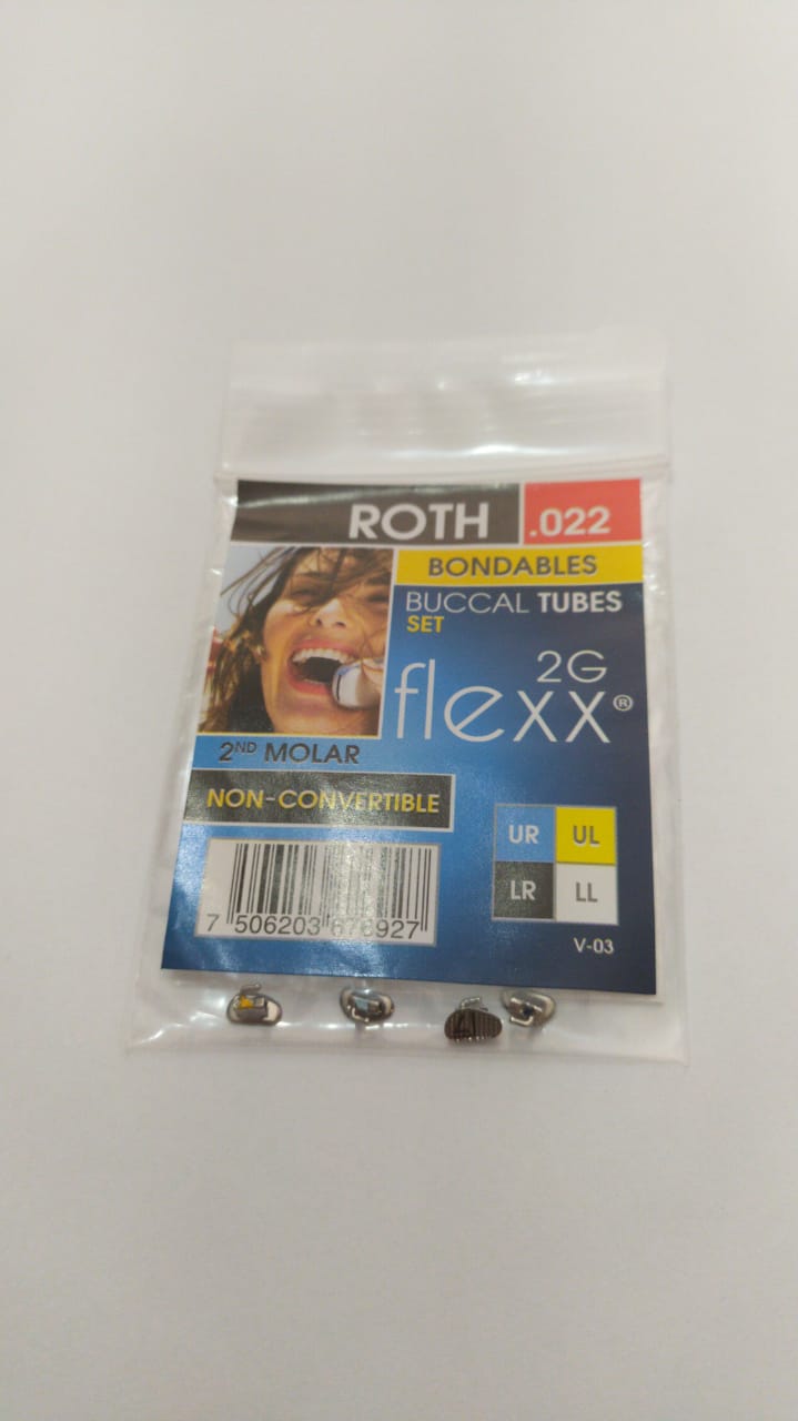 Paquete de tubos ahkimpech bondables con malla con 4 piezas segundos molares roth .022  fexx