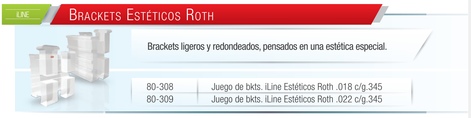 Brackets roth estético plástico iline
