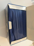 Cubrebocas plisado 3 capas con 50 piezas azul rey