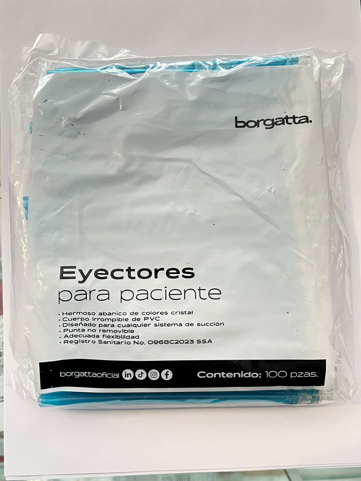 Eyector borgatta con 100 piezas punta transparente