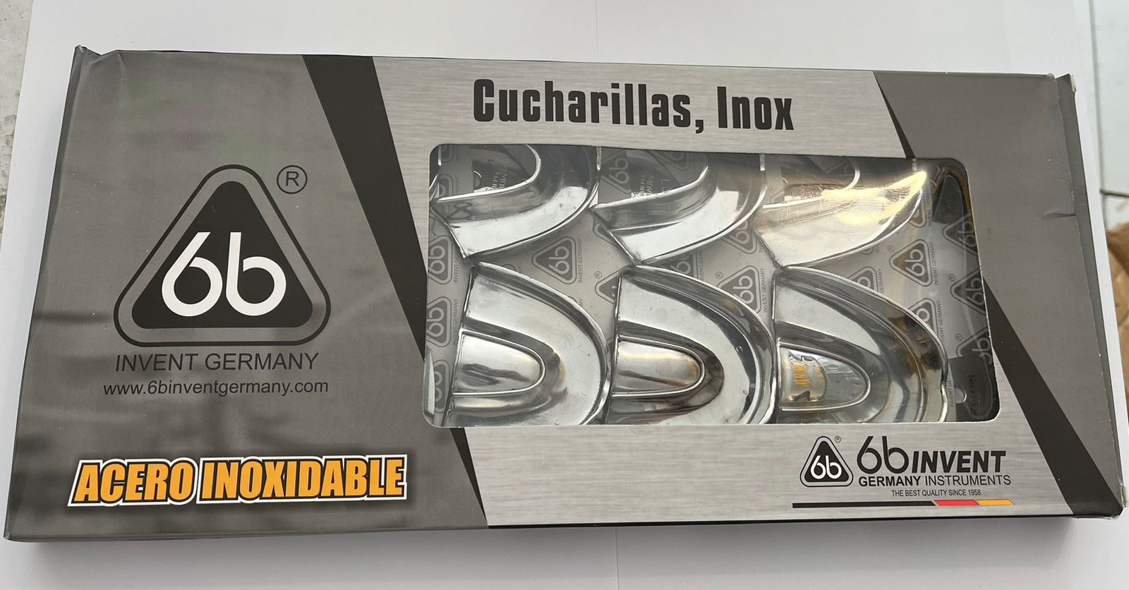 Juego de cucharillas DENTADO liso (sin perforar) adulto con 10 piezas 6B 301-B tipo rim lock
