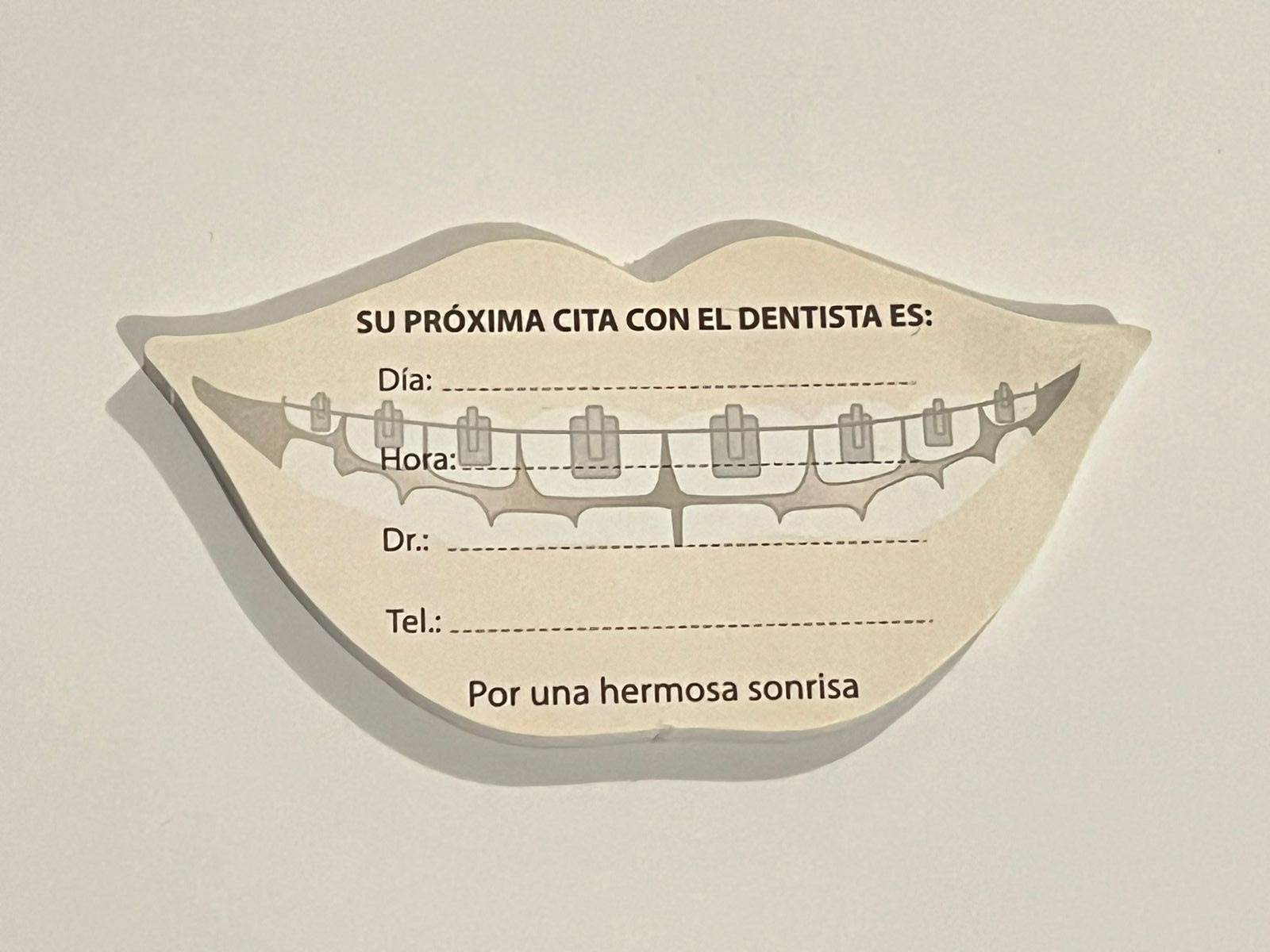 Bloc de citas recordatorio de ortodoncia